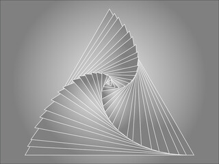 Fototapeta Grafika wektorowa powstała w wyniku zastosowanie szeregu przekształceń geometrycznych trójkąta. obraz