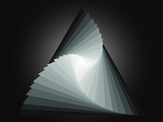 Fototapeta Grafika wektorowa powstała w wyniku zastosowanie szeregu przekształceń geometrycznych trójkąta. obraz