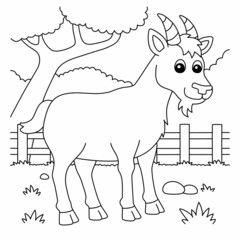 Goat Coloring Page for Kids