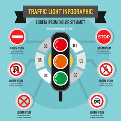 Infographic traffic light with road sign in Cartoon with symbol in yellow, red, and green color. stop, warning, and go sign, perfect for Illustration Vector Graphic presentation, campaign, and poster