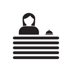 Fototapeta premium Receptionist icon ( vector illustration )
