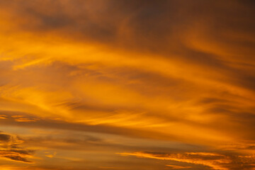 wonderful feast of flame-like clouds