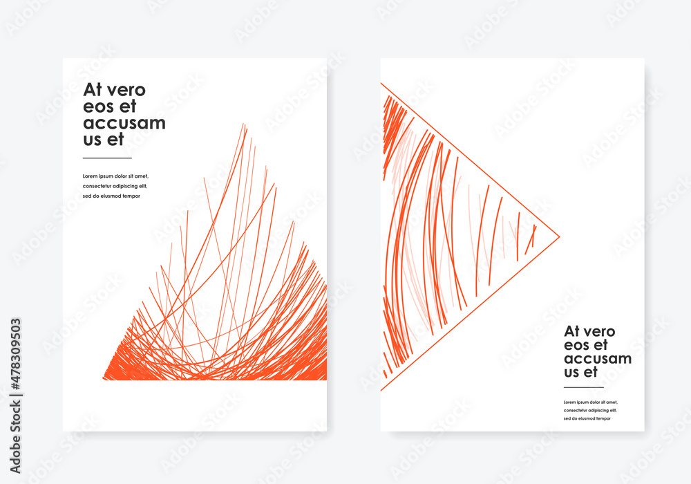 Aufkleber Geometry lines triangular shape. Abstract modern template illustration.