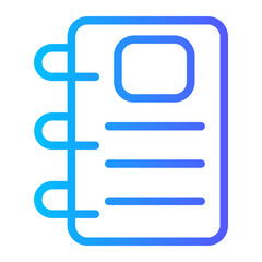 Obraz premium notebook gradient icon