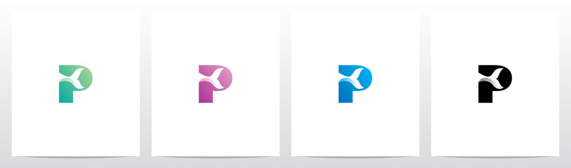 Fish Tail On Letter Logo Design P