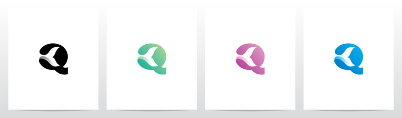 Fish Tail On Letter Logo Design Q © recehan