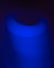 Blue light disc in motion