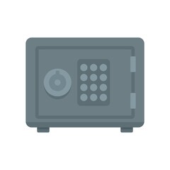 Policeman safe icon flat isolated vector