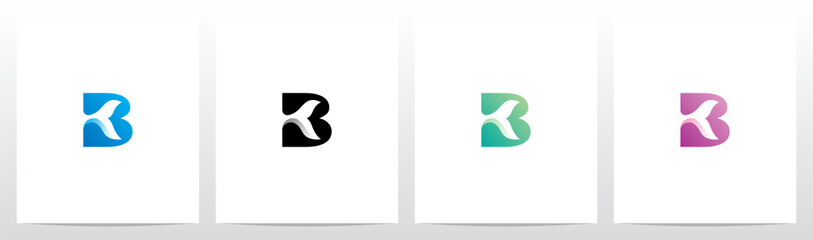 Fish Tail On Letter Logo Design B