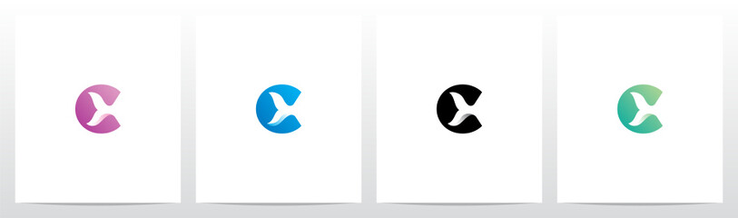 Fish Tail On Letter Logo Design C © recehan