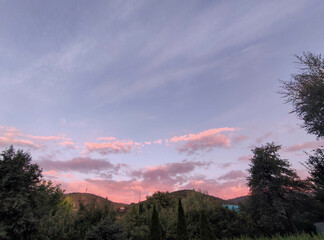 sunset in the sky
