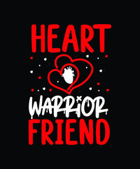 heart disease awareness t-shirt design.