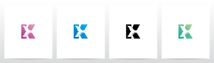 Fish Tail On Letter Logo Design K © recehan