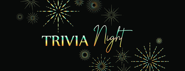 trivia night sign on white background	