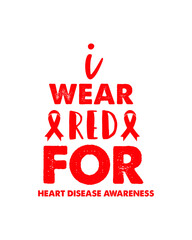 heart disease awareness t-shirt design.