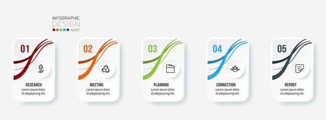 Infographic template business concept  with step.