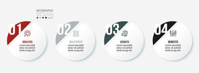 Infographic template business concept  with step.