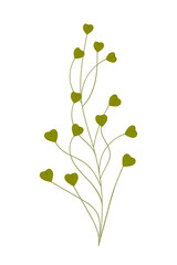 Vector illustration of a green meadow grass isolated on white background.