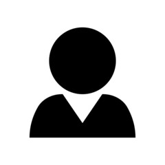 Silhouette icon of businessman. Vector.