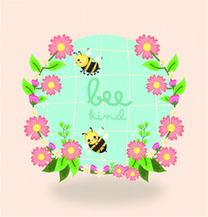 bee flower, summer cute