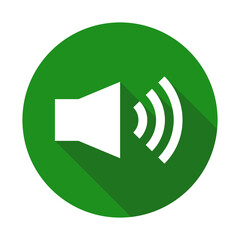 Modern green voice icon. Vectors.