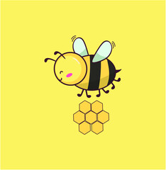 bee flower, summer cute