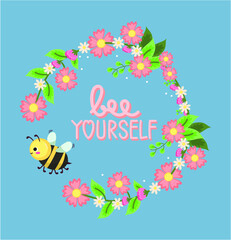 bee flower, summer cute