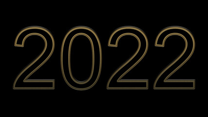 2022 New Year Gold Black
