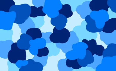 Behangcirkel Stylized Blue Abstract Art Background © Umy Art