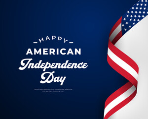 United states Independence Day Celebration Vector Design Illustration. Template for Poster, Banner, Advertising, Greeting Card or Print Design Element