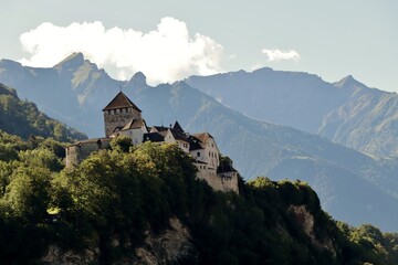 Vaduz Castle in the morning in summer