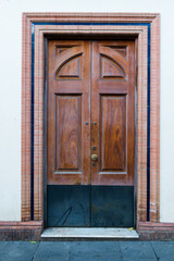 brown Wooden entrance house door 