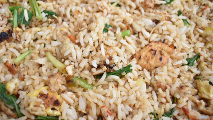 Warm Fried Rice in Close Up