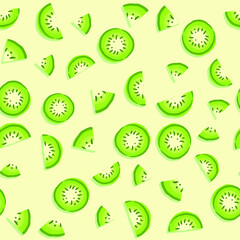 Seamless pattern with kiwi fruit background