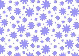 Cute floral seamless pattern with wild flowers