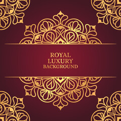 Royal luxury mandala background with golden arabesque