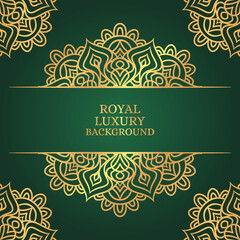 Royal luxury mandala background with golden arabesque