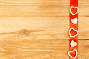 christmas decoration on wooden background