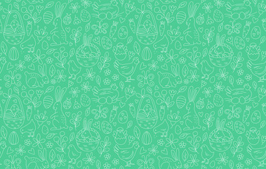 Funny Happy Easter seamless pattern background greeting card