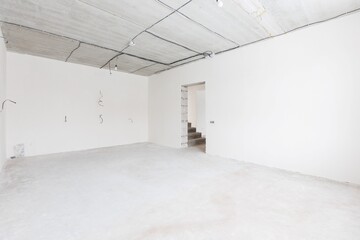 Obraz premium interior of the apartment without decoration in gray colors