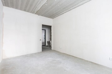 Fototapeta premium interior of the apartment without decoration in gray colors