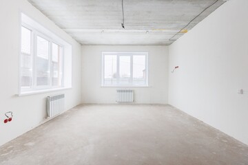 Obraz premium interior of the apartment without decoration in gray colors