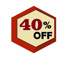LIQUIDATION PROMOTION DISCOUNT 40% OFF illustration
