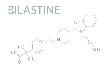 Bilastine molecular skeletal chemical formula.
