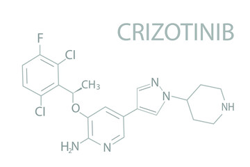 Crizotinib molecular skeletal chemical formula.