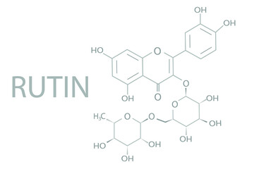 Rutin molecular skeletal chemical formula.