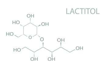 Lactitol molecular skeletal chemical formula.