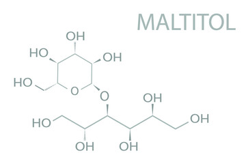 Maltitol molecular skeletal chemical formula.