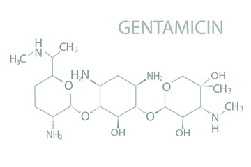 Gentamicin molecular skeletal chemical formula.
