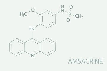 Amsacrine molecular skeletal chemical formula.